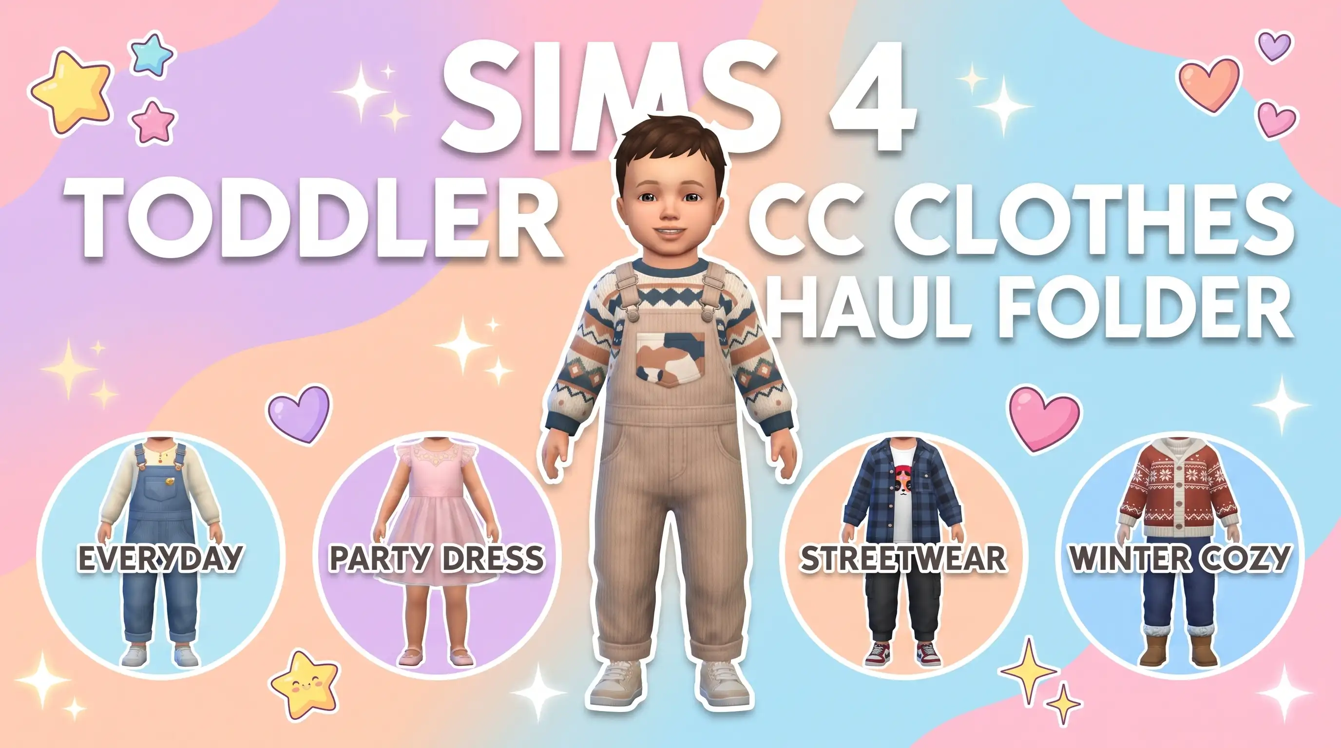 Toddler Sims 4 CC Clothes Haul Folder